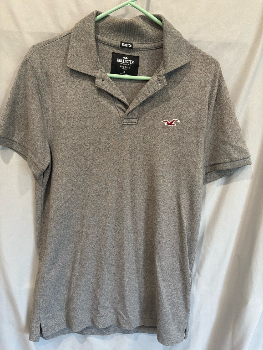 Hollister Stretch Polo Shirt - Gray